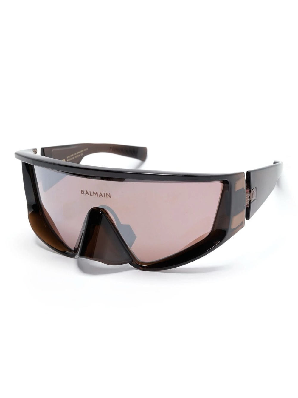 NWT Balmain Limited Edition Brown Espion BPS157 Shield Sunglasses